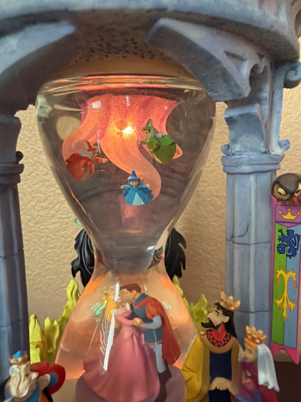 2003 Disney Catalog Sleeping Beauty Hourglass Light Up Musical Aurora Maleficent - Picture 8 of 17
